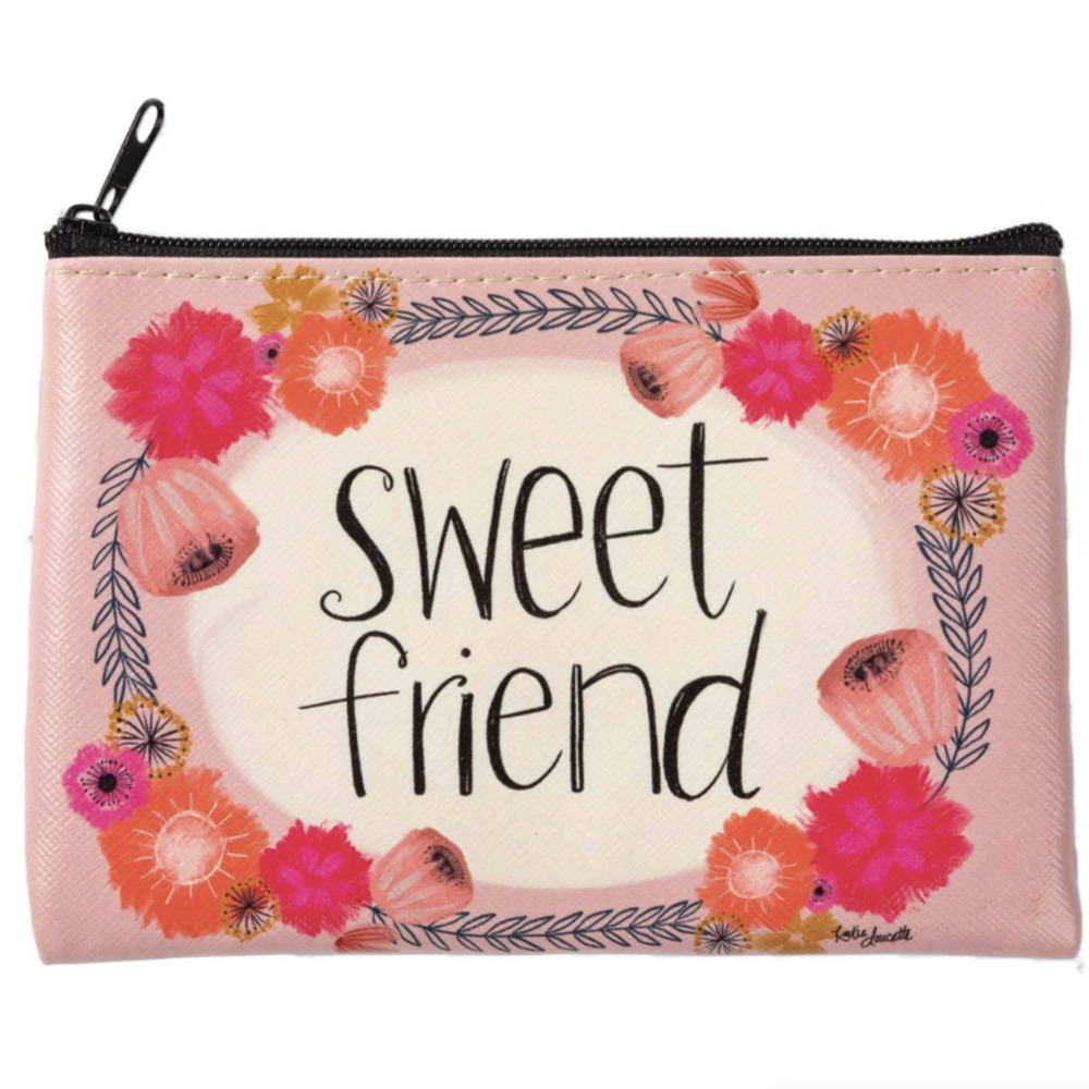 Sweet Friend Zippered Coin Purse